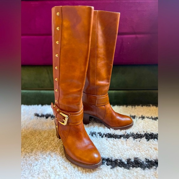 Michael Kors Shoes - Michael by Michael Kors - Carney - Luggage Leather Studded Boot